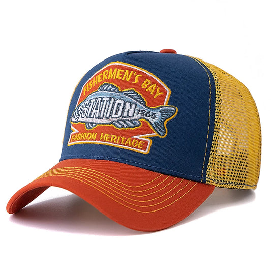 Breathable Mesh Snapback Fishing Trucker Hat