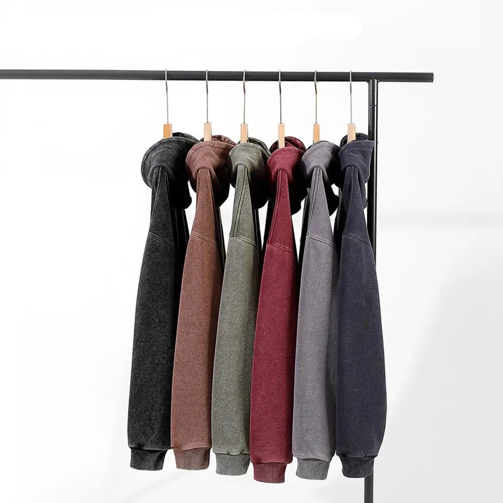 Heavyweight Vintage Japanese Retro Washed Hoodie