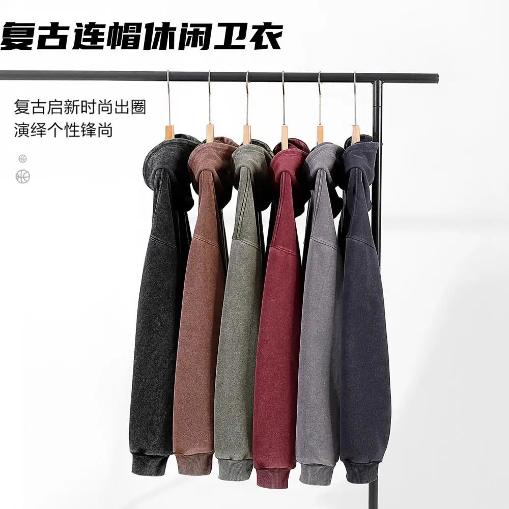 Heavyweight Vintage Japanese Retro Washed Hoodie