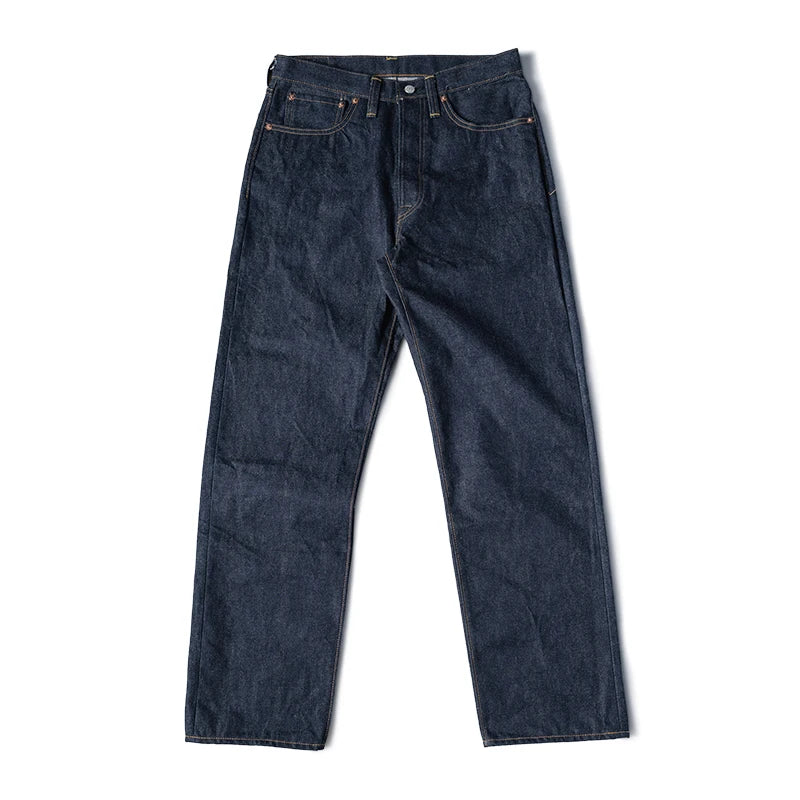 Men's Rigid Straight Raw Selvedge Denim Jeans
