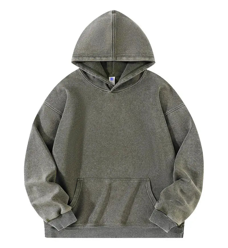 Heavyweight Vintage Japanese Retro Washed Hoodie