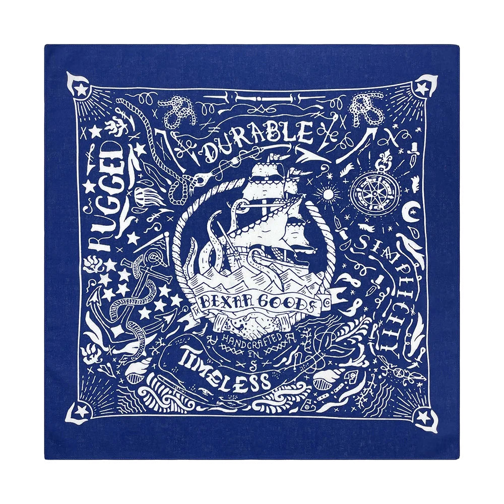 Nautical Print Cotton Bandana