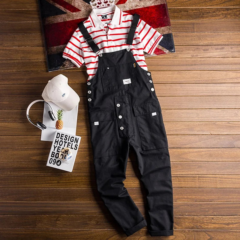 Men's Cargo Jumpsuit Overalls - Cotton