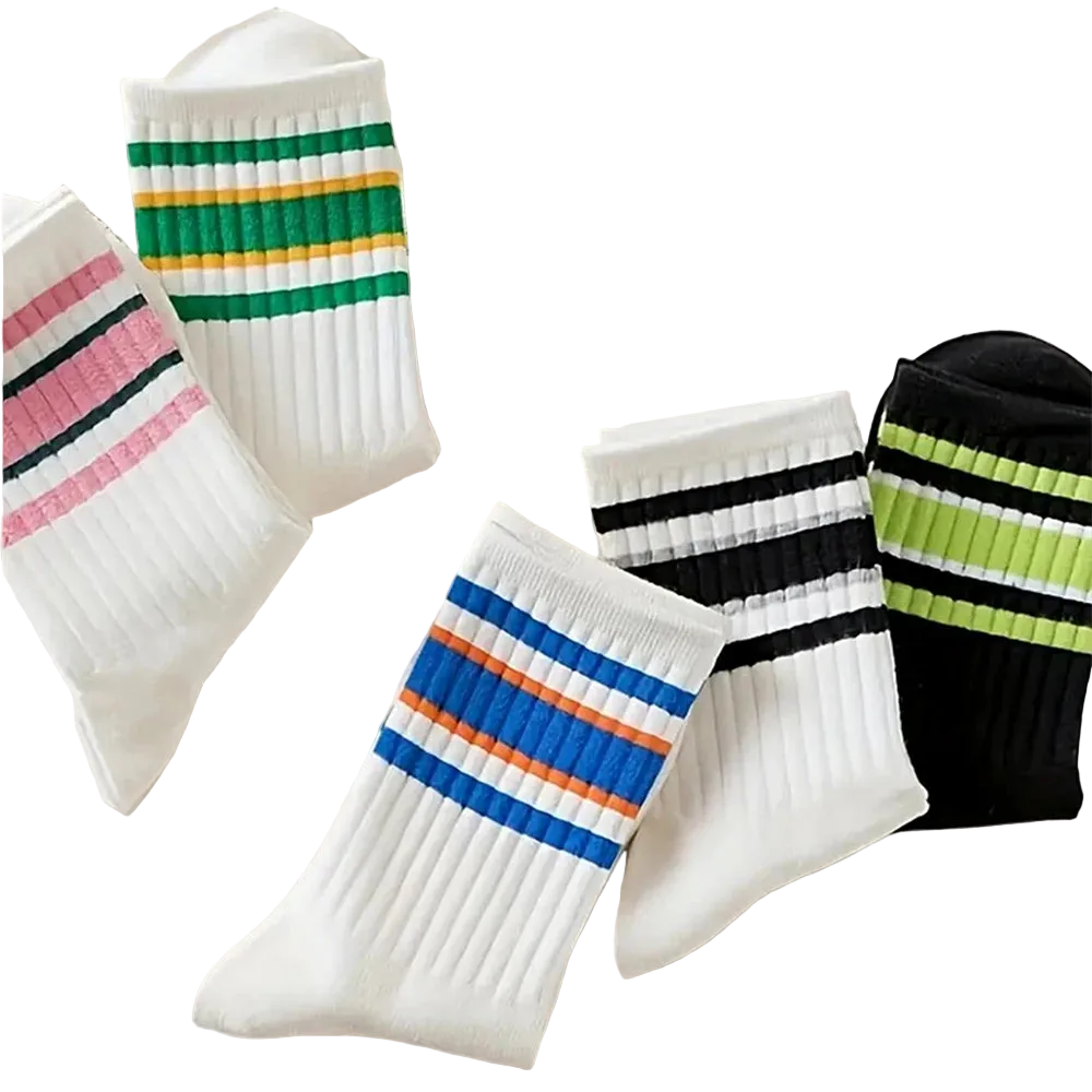 5 Pack Men's Striped Socks