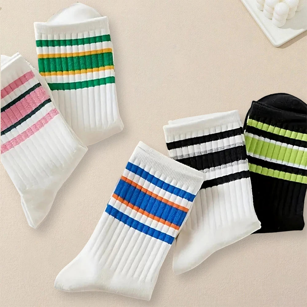 5 Pack Men's Striped Socks