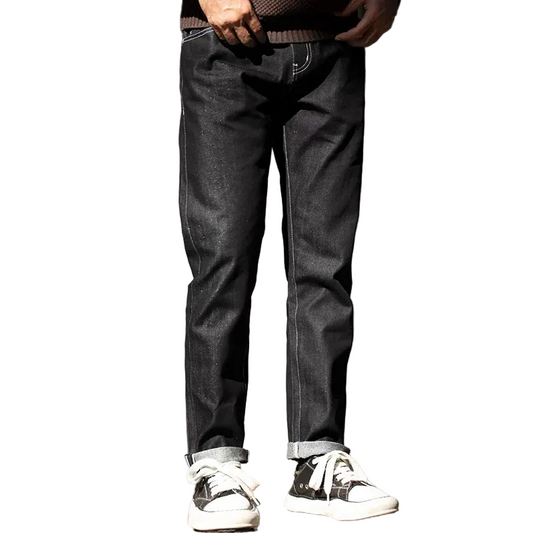 Silver Denim Vintage Jeans for Men Selvedge Raw Denim 13 Oz Straight Fit Pants