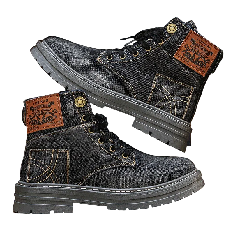 Men's High Top Denim Boots