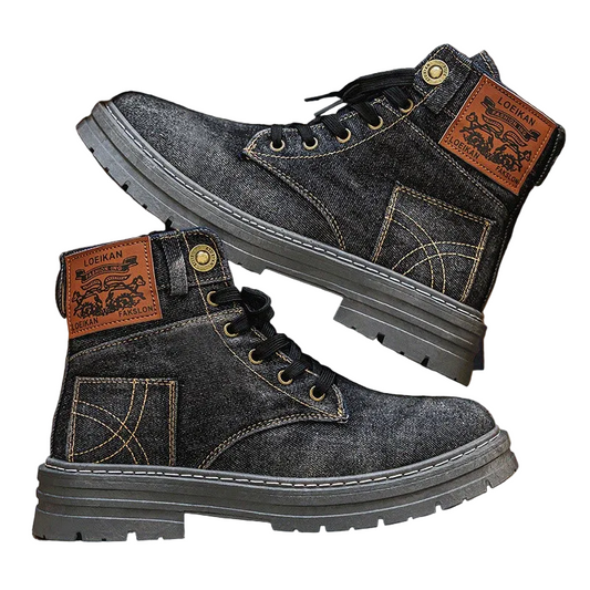 Men's High Top Denim Boots