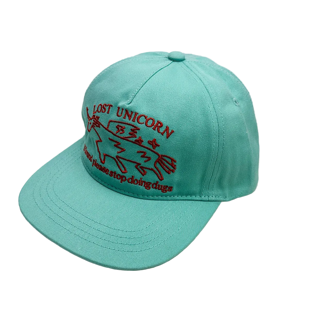 Unisex Unicorn Letters Embroidered Baseball Cap With Flat Brim