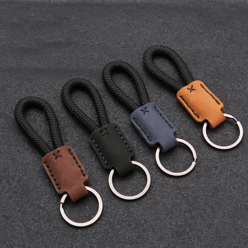 Vintage Cow Leather Keychain