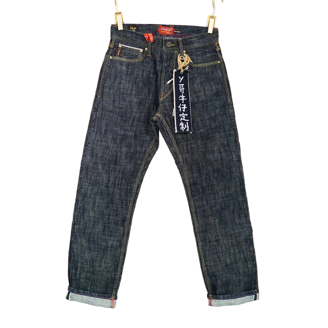 One-Wash Raw Denim 18oz Selvedge Jeans - Heavyweight Straight-Leg 100% Cotton