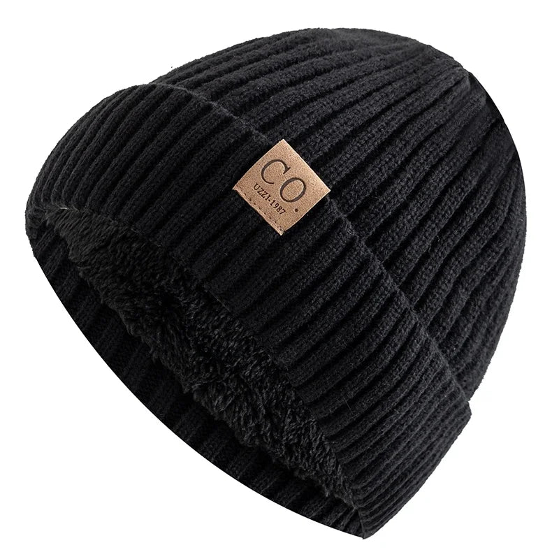 Two-Tone Winter Hats - Fur Lined Beanies