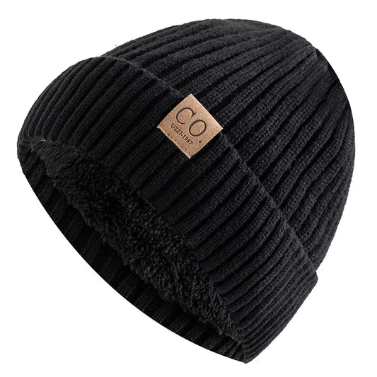 Two-Tone Winter Hats - Fur Lined Beanies