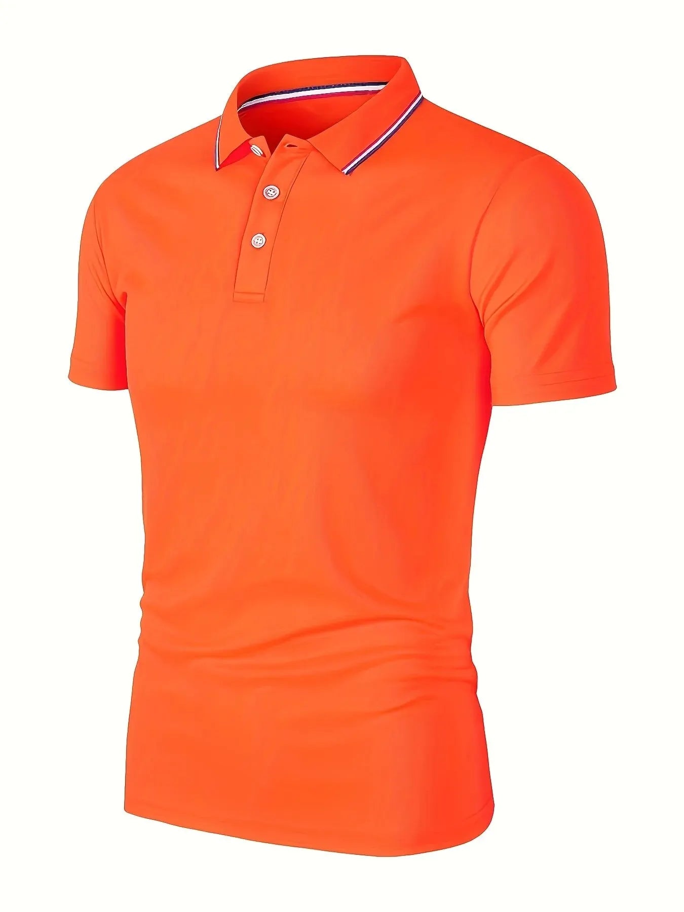 Casual Breathable Polo Shirt - Solid Color