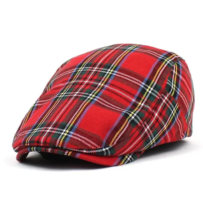 Vintage Plaid Newsboy Cap