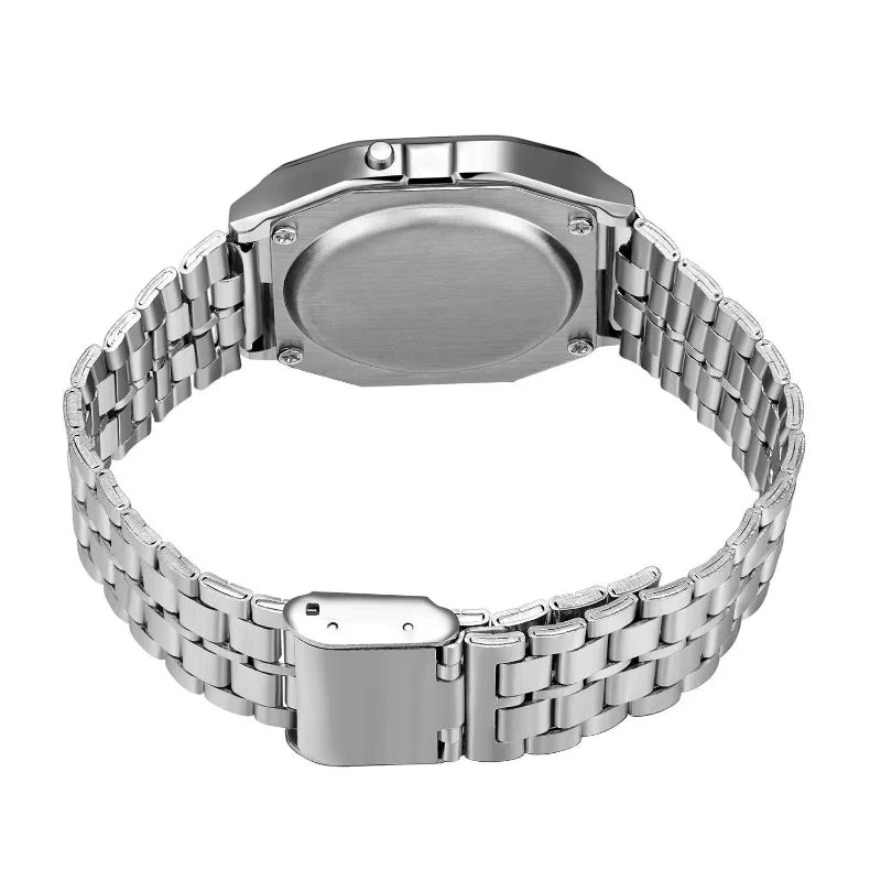 Stainless Steel Band LED Digital Sports Watch