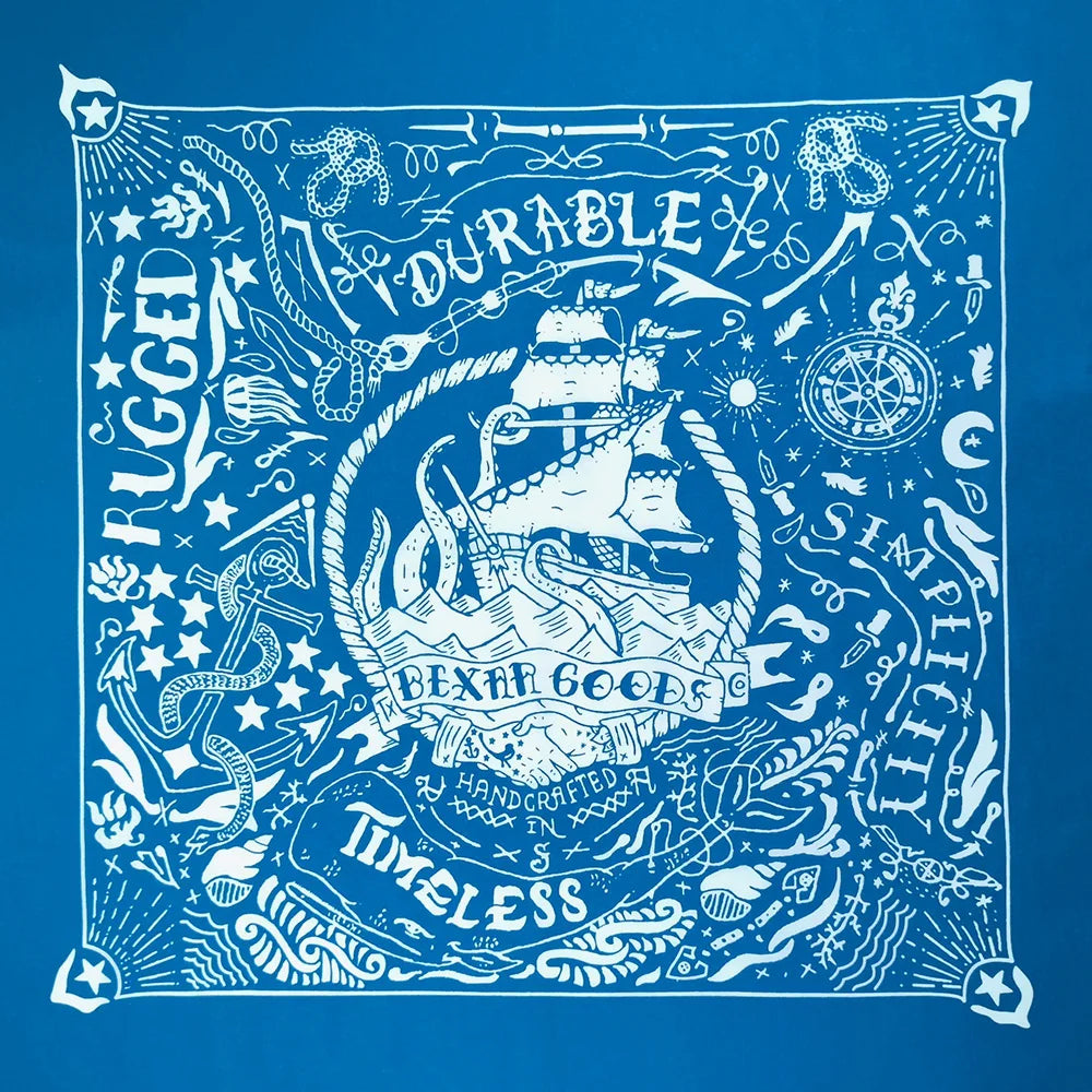 Nautical Print Cotton Bandana