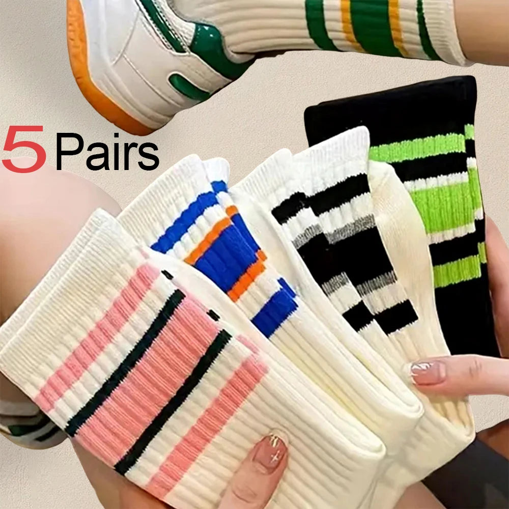 5 Pack Men's Striped Socks