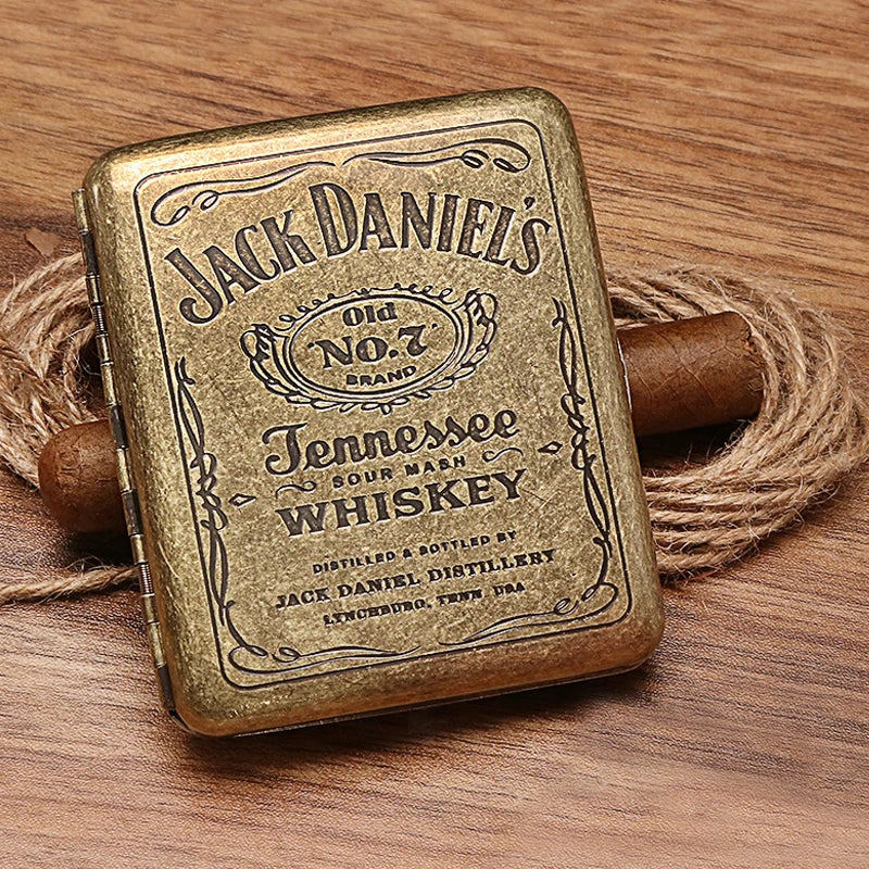 Vintage Metal Cigarette Case - 20 Cigarettes Holder