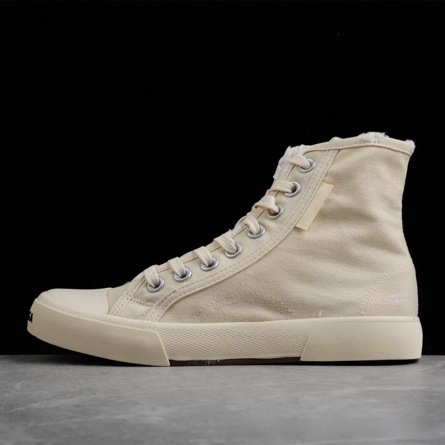 Distressed High-Top Canvas Sneakers