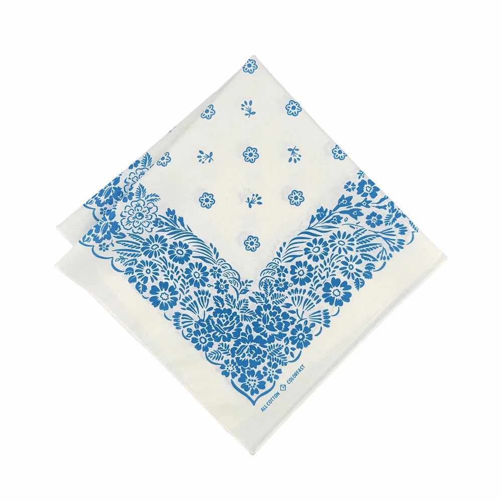 Retro Paisley Cotton Bandana - 55CM