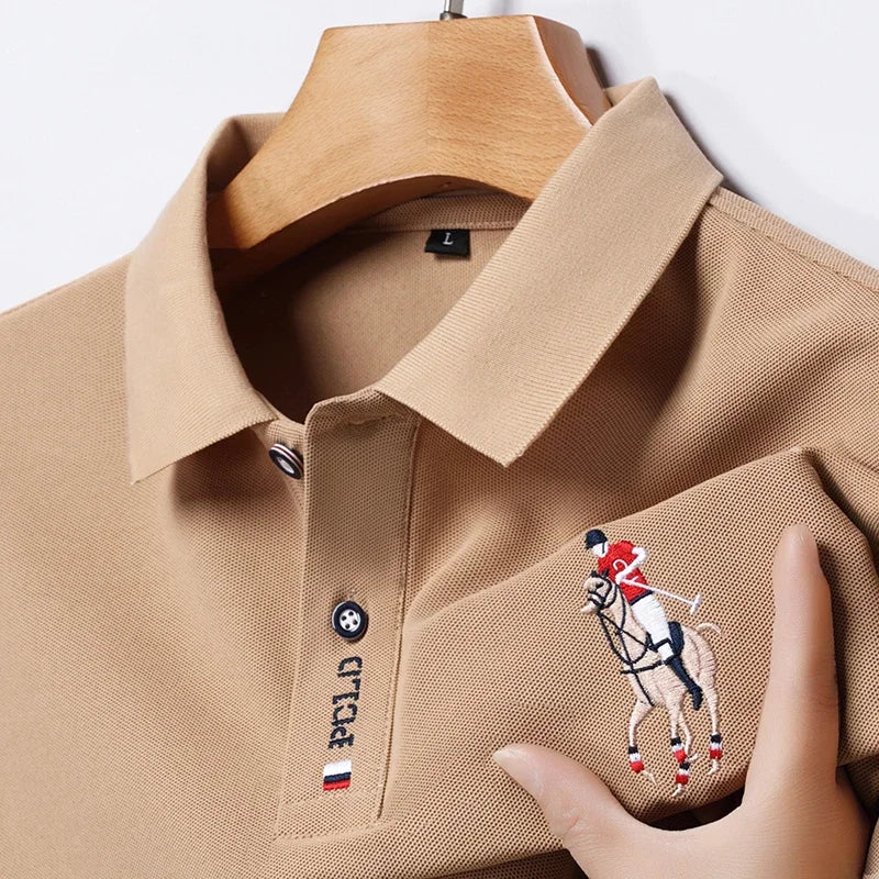 Men's Summer Embroidered Polo Shirt