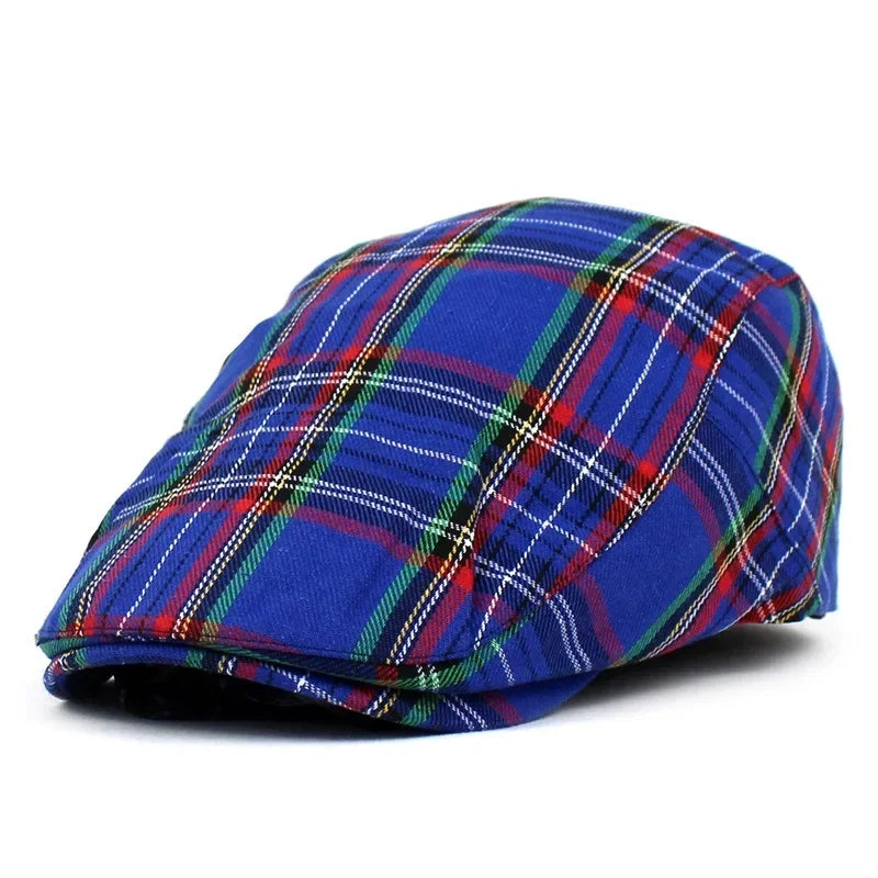 Vintage Plaid Newsboy Cap