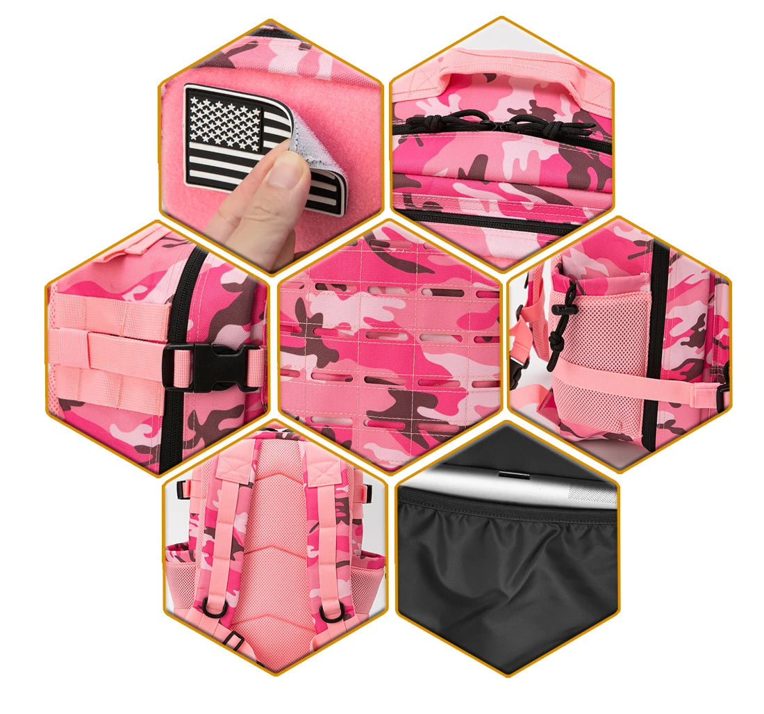 Tactical Backpack 25L 45L For Men And Women With MOLLE Cup Holders