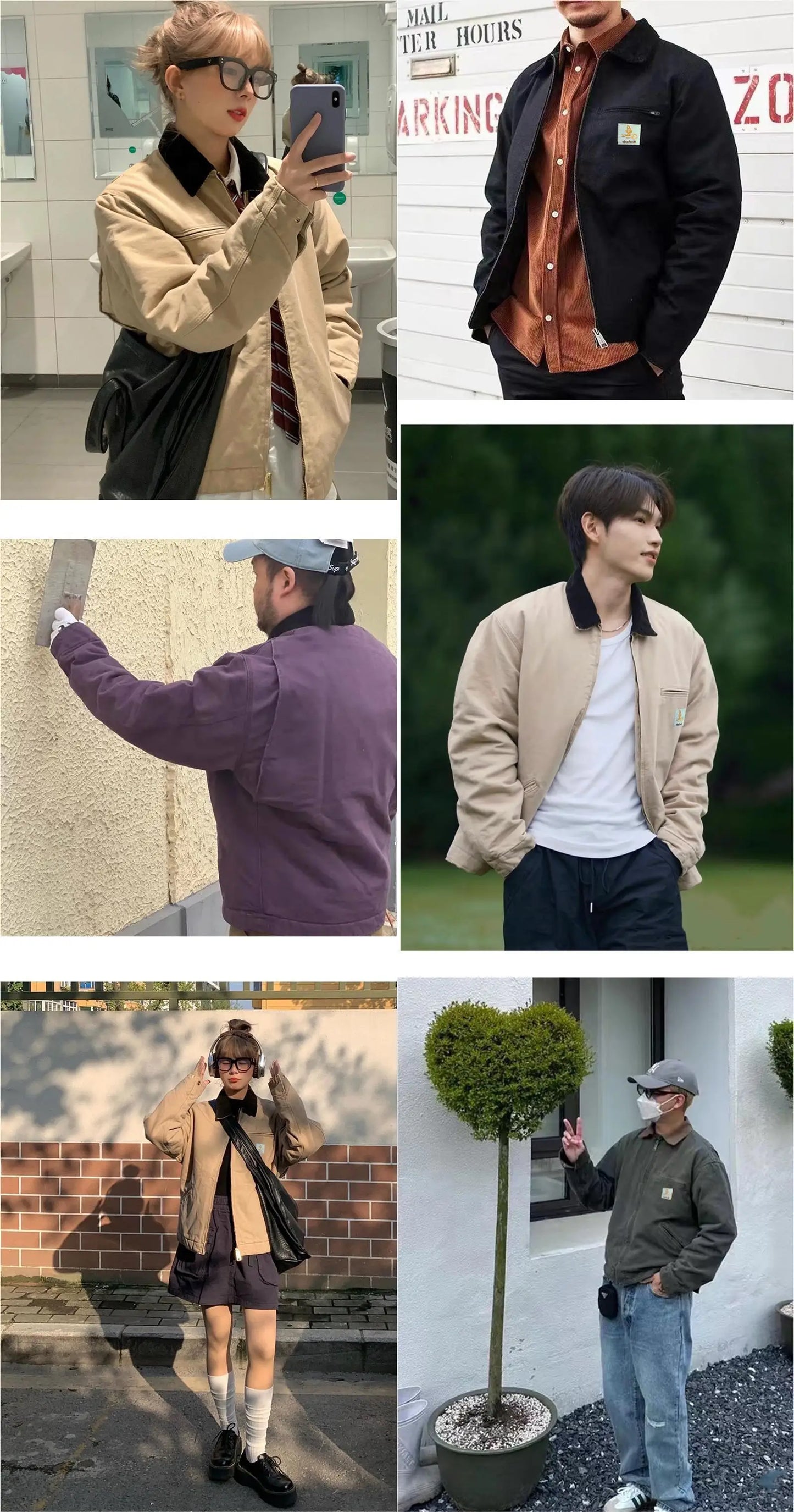 Detroit Canvas Jacket Casual Vintage Workwear