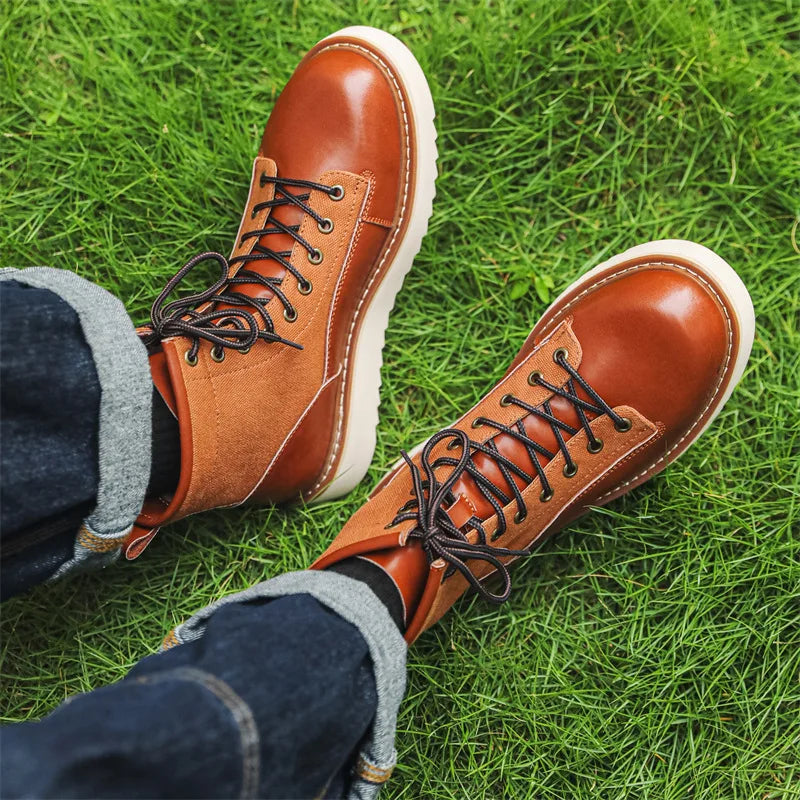 Handmade Vintage British Men's Ankle Boots | High-Quality Dress Leather Shoes