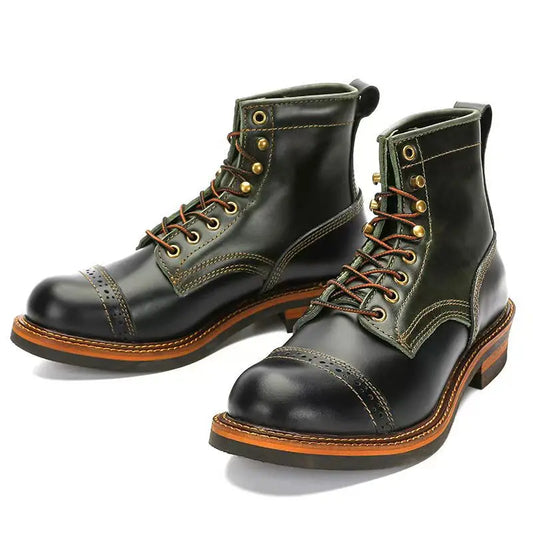 Retro British Cap-Toe Service Boots