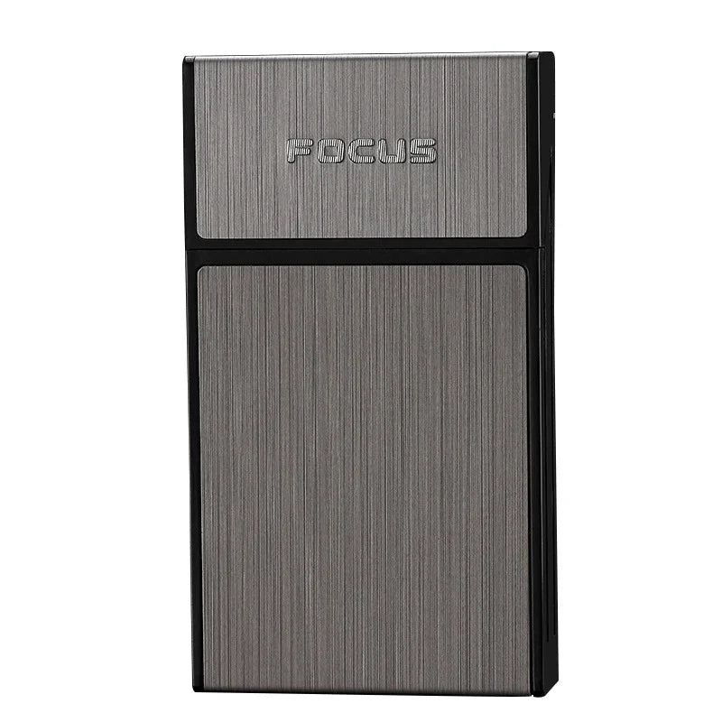 Portable Cigarette Box — Metal Slim Cigarette Case Pocket Tobacco Holder