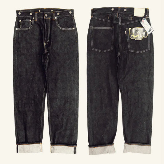 Strap Buckle Right Twill Weave Vintage Tooling Black Jeans