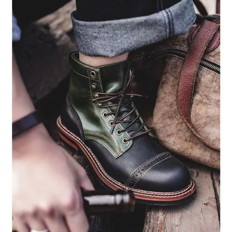 Retro British Cap-Toe Service Boots
