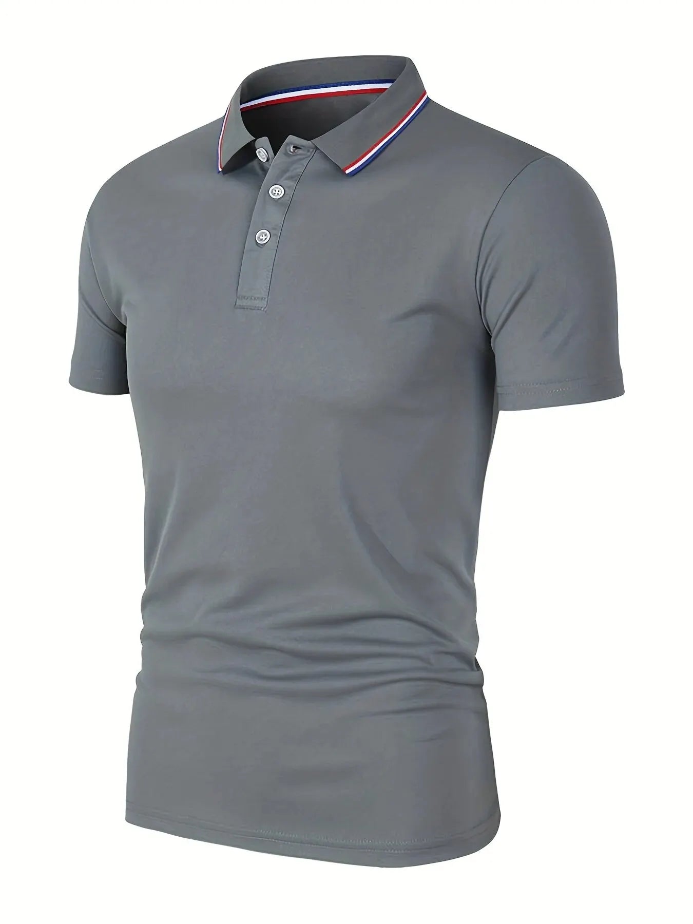 Casual Breathable Polo Shirt - Solid Color