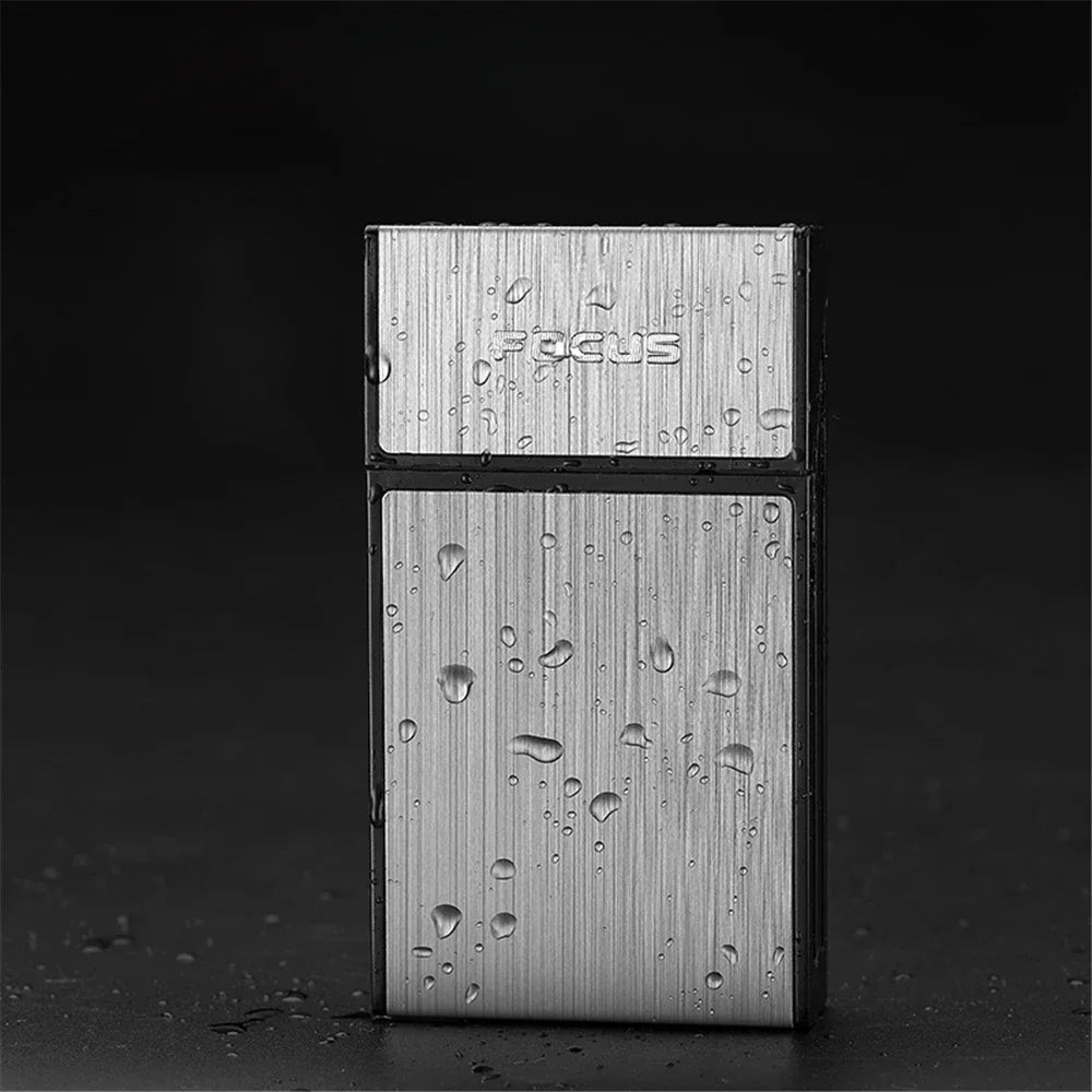 Portable Cigarette Box — Metal Slim Cigarette Case Pocket Tobacco Holder
