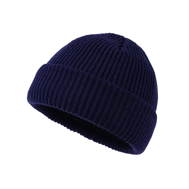 Knitted Wool Hat - Simple Warm Skully Beanie