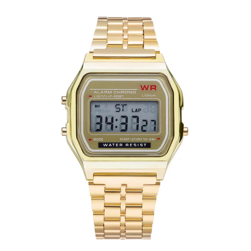 Stainless Steel Band LED Digital Sports Watch