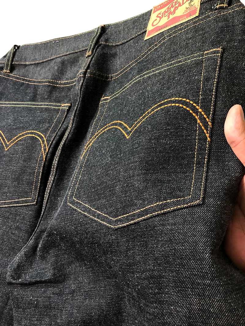 15oz Original Heavyweight Red Selvedge Washed Denim Jeans Vintage