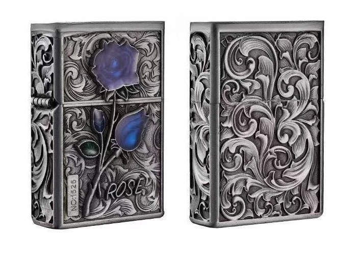 Black Titanium Constantine Kerosene Lighter Thickened Armor