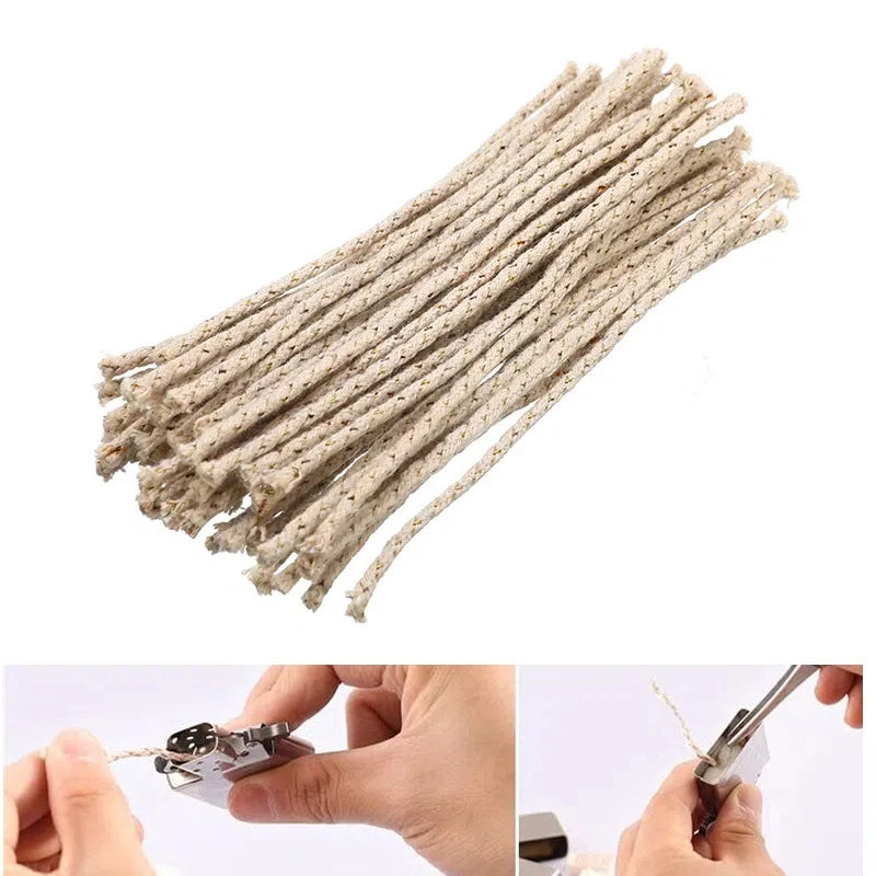 10/50 pcs Copper Wire Cotton-Core Wicks for Zippo Kerosene Oil Petrol Lighter Universal Replacement Accessories