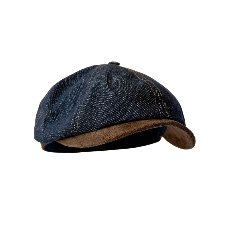 Vintage Washed Distressed Denim Painters Cap
