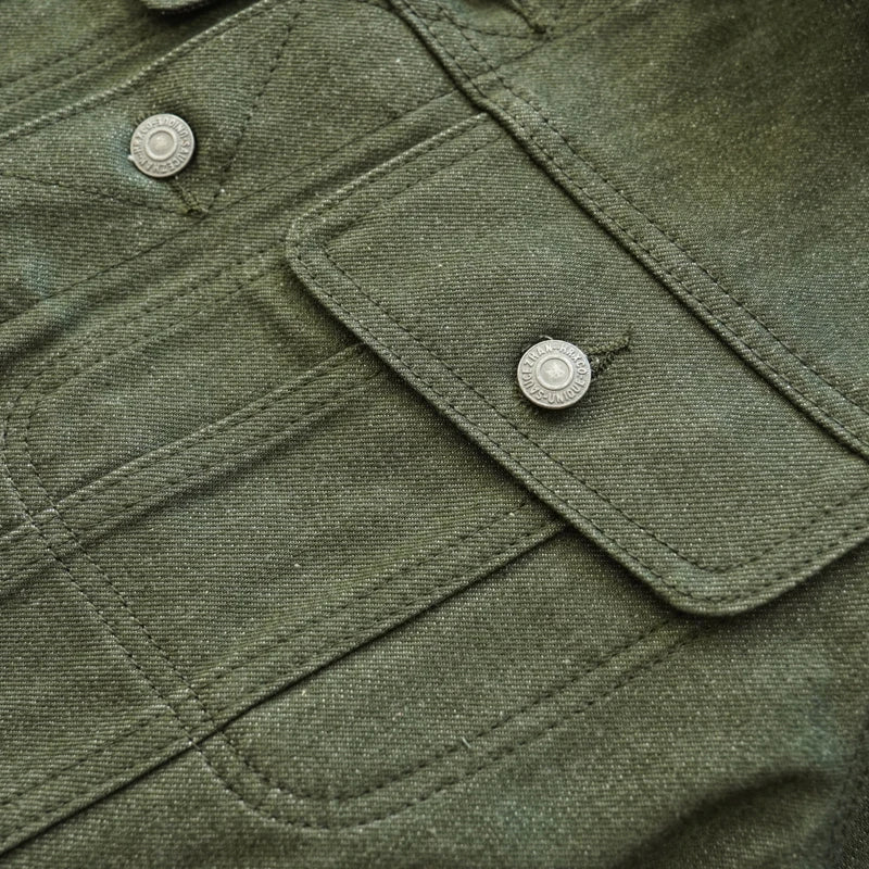 14 Oz Men's Vulcanized Green Selvedge Sanforized Denim Jacket