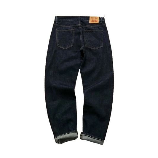 Original Color Raw Selvedge Denim Jeans - Straight Leg