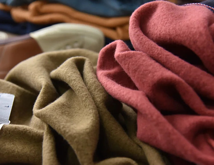 Vintage Solid Color Washed Heavyweight Hoodie