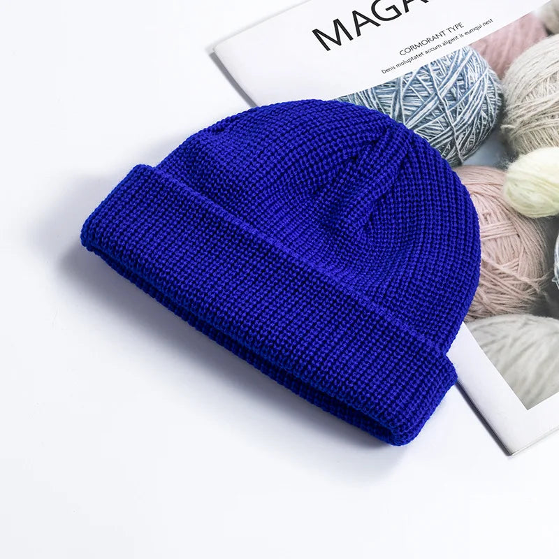 Knitted Wool Hat - Simple Warm Skully Beanie