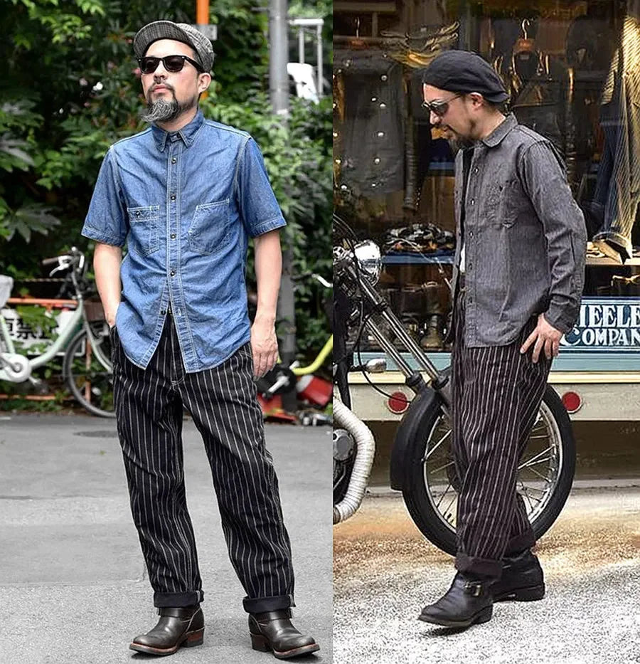 Coal Miner Style Striped 10.5oz Wabash Jeans