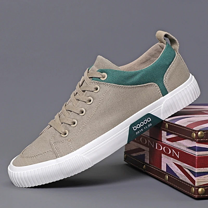 Men's Casual Low-top Lace Up Canvas Shoes