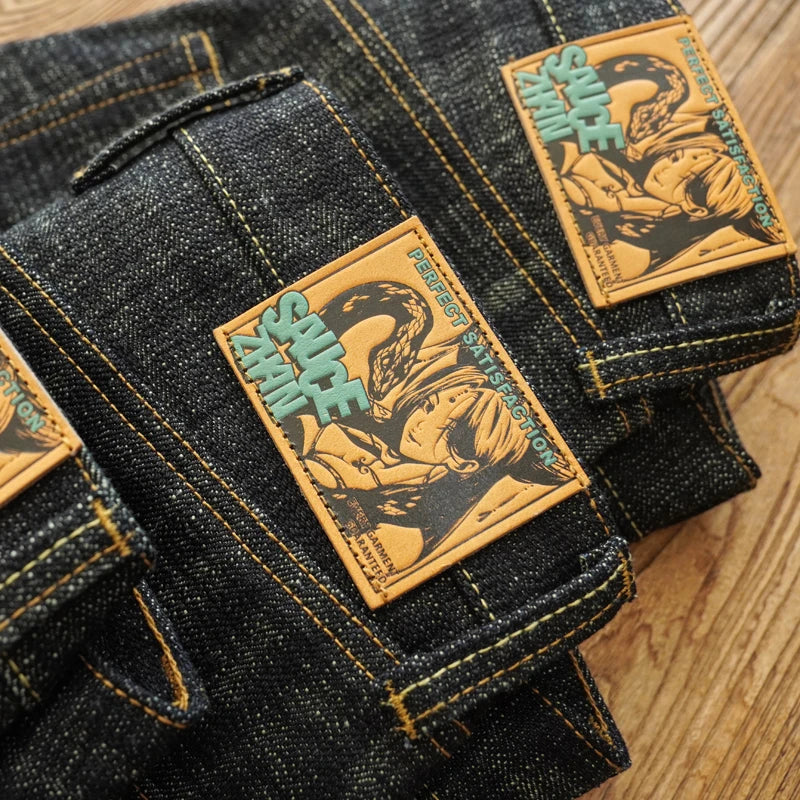 Men's Sanforized Selvedge Denim Jeans - Limited Edition Double-sided Dyeing 66 Fit 20 Oz
