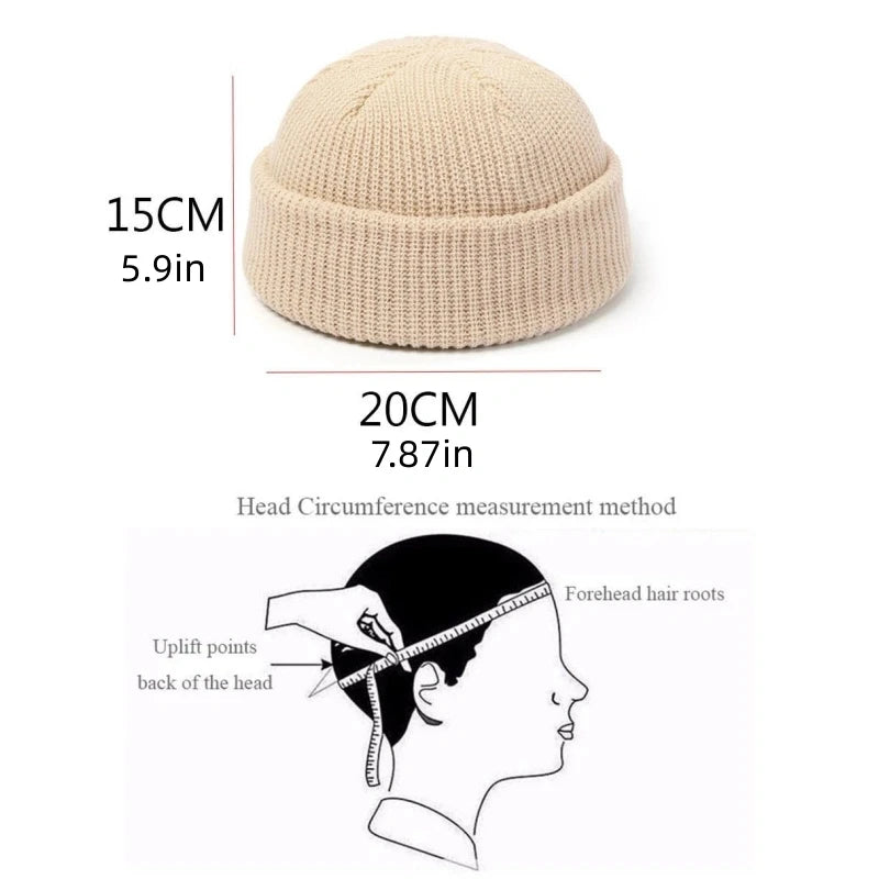 Knitted Wool Hat - Simple Warm Skully Beanie